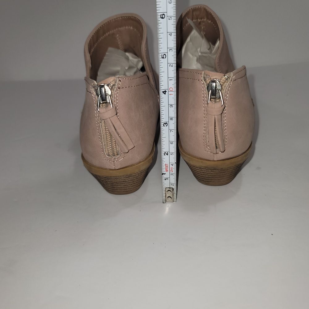 Western Ankle Booties 10 Suede Block Heel Festival Boho‎ Minimalist Office Work - Picture 4 of 9